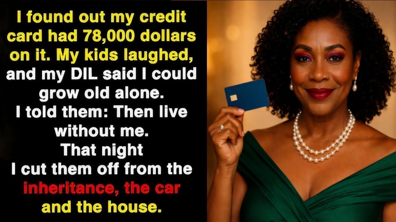 My credit card was maxed out — 78,000 dollars gone. And on my birthday, my kids laughed about it…