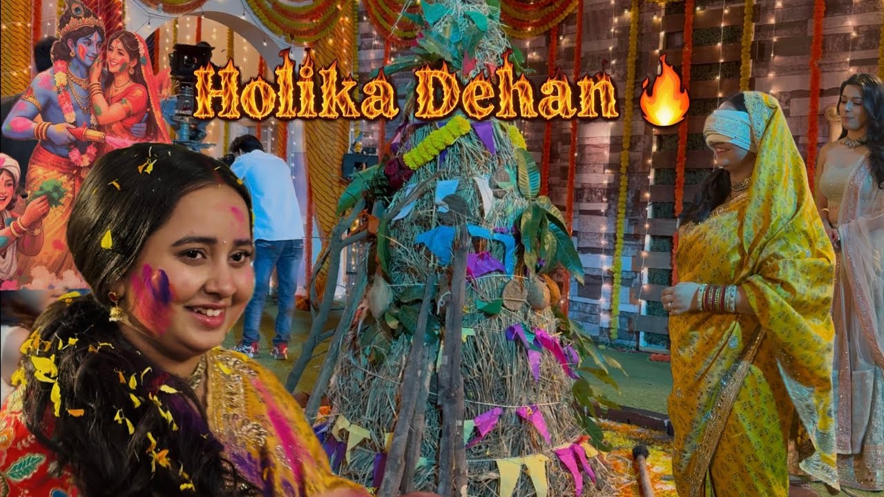 Holika Dahan Special BTS #tvshow #holi #holikadahan #mannatisundar #dangaltv #serial #pradhya #bts