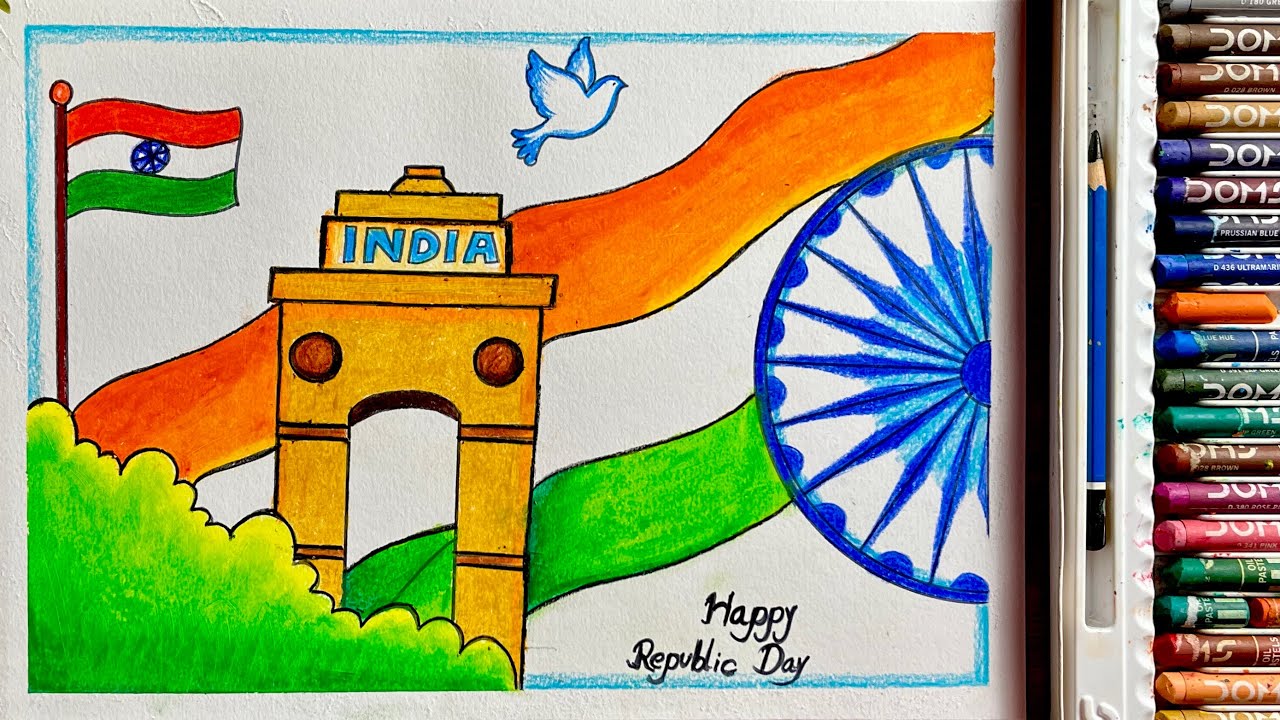 Republic Day Drawing Easy for Beginners || Republic Day Drawing || 26th January Drawing