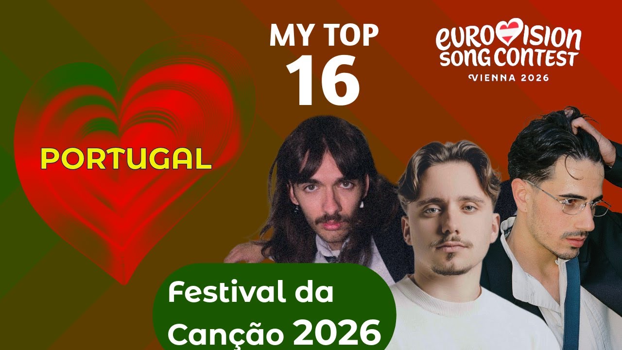 My Top 16 of Festival da Canção 2026 | Portugal 🇵🇹 | Eurovision 2026