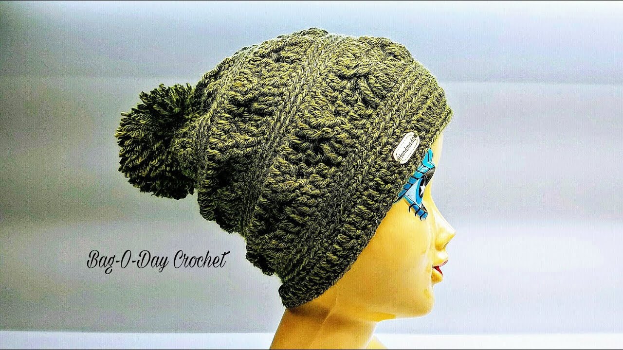 How To Crochet - SLOUCHY HAT | The Joshua Tree Beanie | BAG O DAY Crochet Tutorial #461