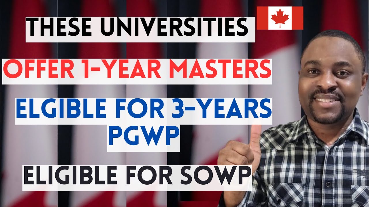 Top Universities That Offer 1-YEAR MASTERS In Canada For International Students | 3-years PGWP