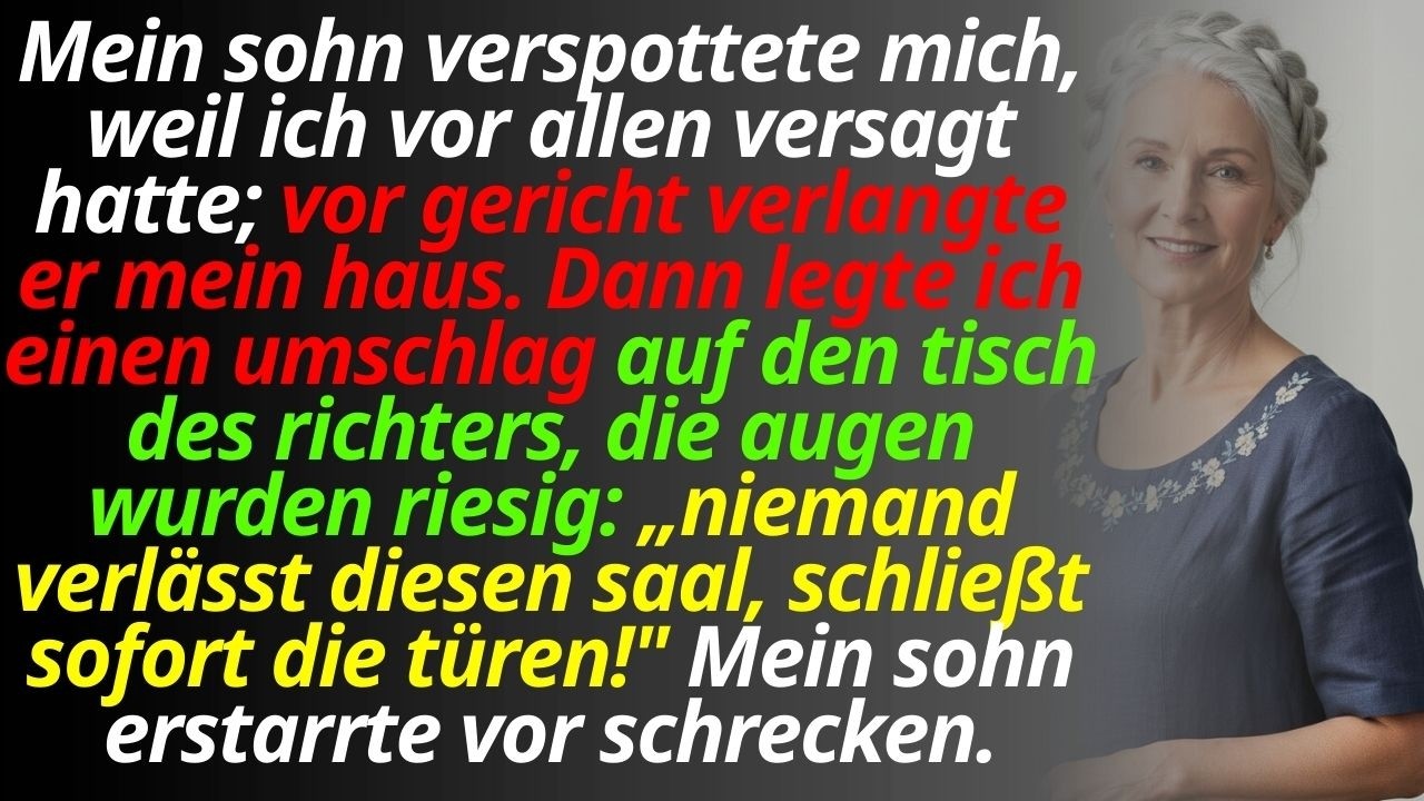 Mein sohn forderte vor gericht mein haus, ich gab dem richter ein kuvert, worauf polizei eintrat..