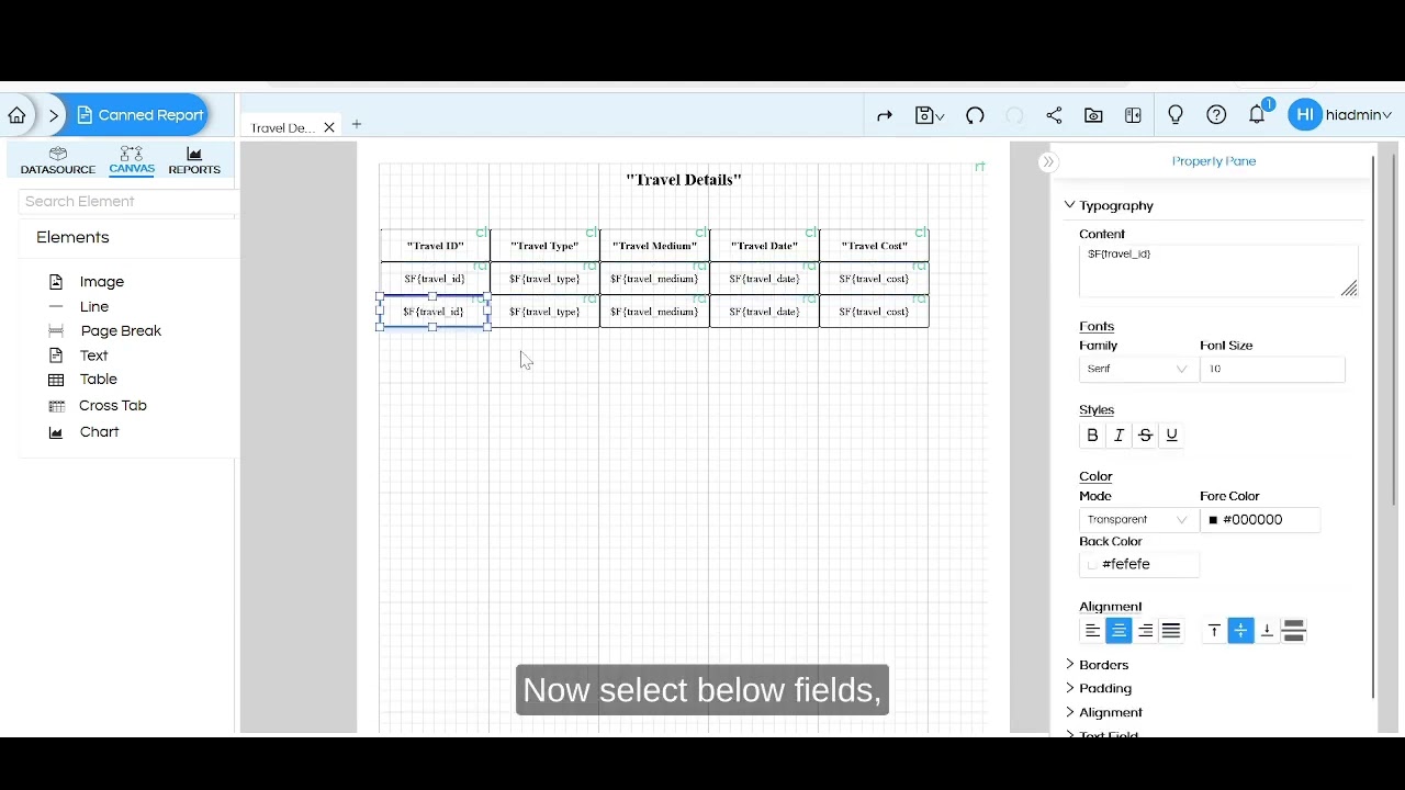 Row Banding in Open Source BI Helical Insight Canned Report Module v6.0