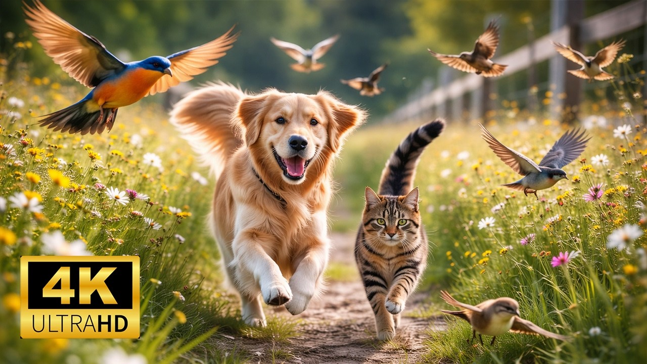 🔥 The Bird Show Pets Go Crazy For! | Ultimate TV for Cats & Dogs 4K