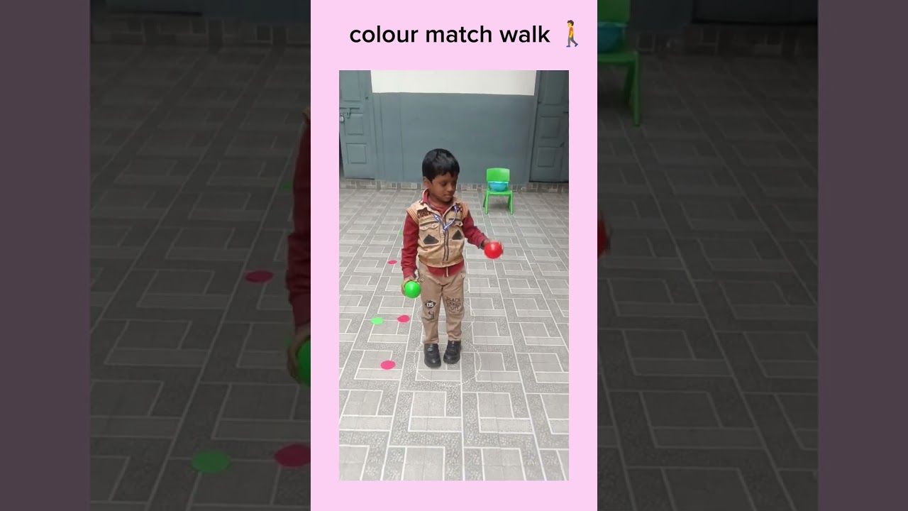 Colour match and walk 🔴🟢 activity