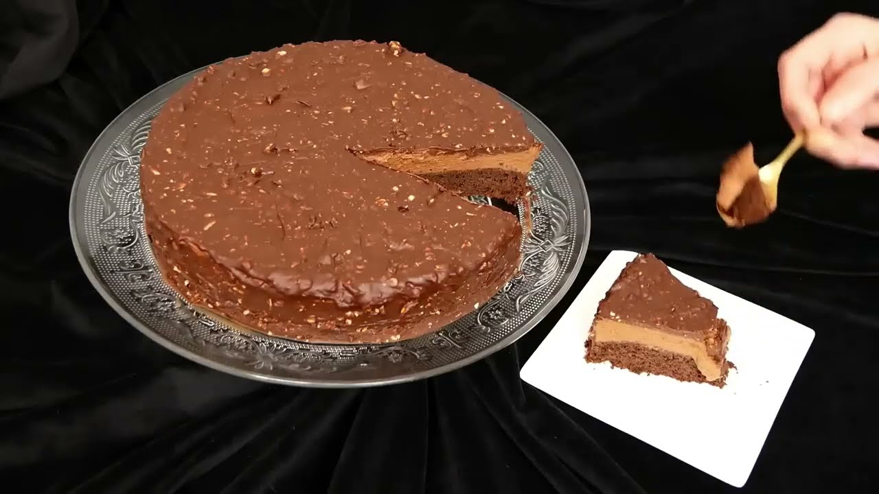 لعشاق الشوكولا كيكة بالكريم كتجي رائعة كتحمق  /طريقة تحضير كريم الشوكولا في البيت