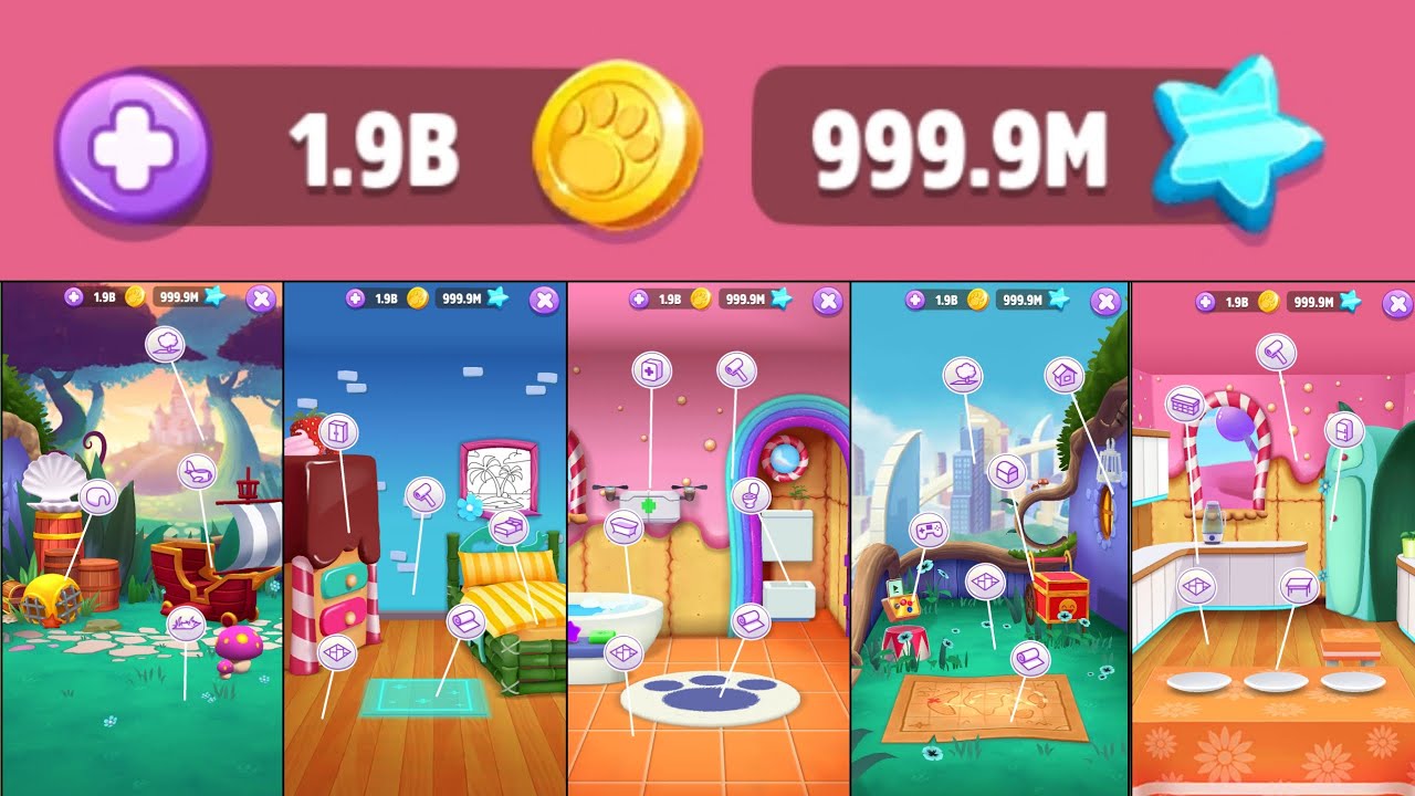 Buying All Furniture - My Talking Tom 2 - GAMEPLAY 4U