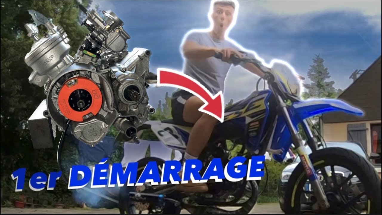 MONTAGE DU MOTEUR EN 86 TOP ALU DANS LA SHERCO