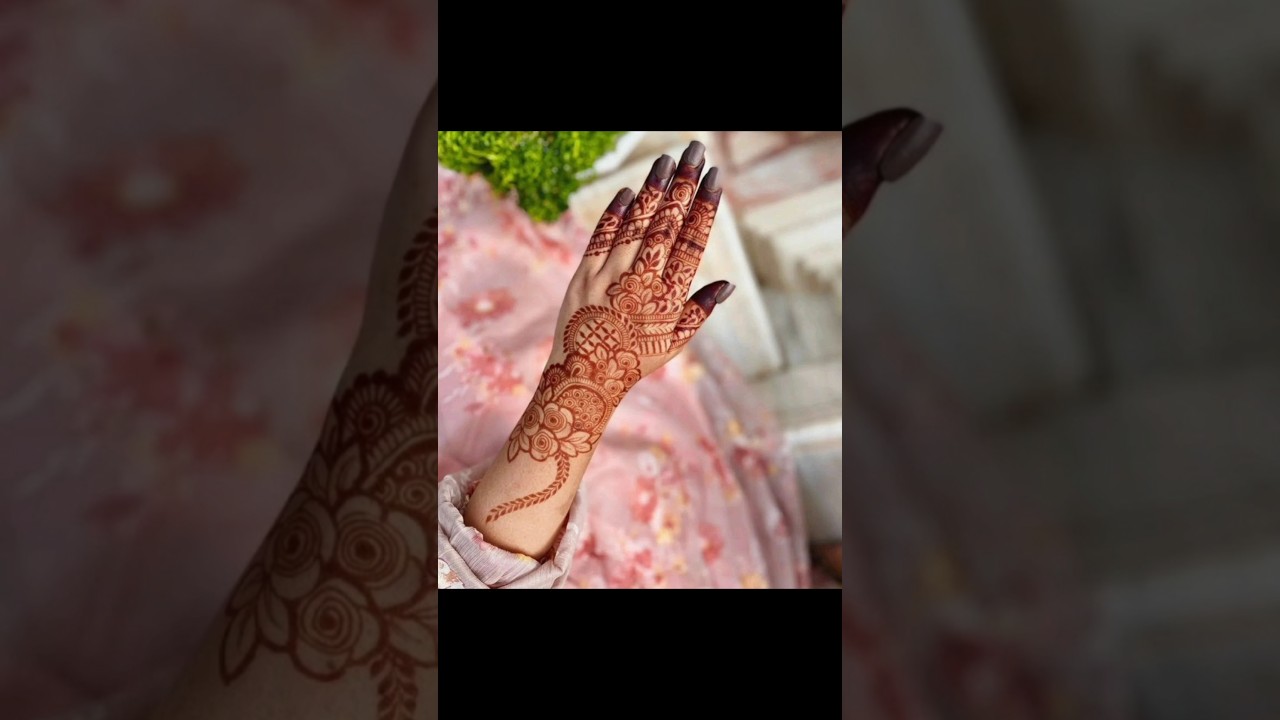 Easy Floral Mehndi Design for Back Hand | Mehndi Tutorial #shorts #youtubeshorts