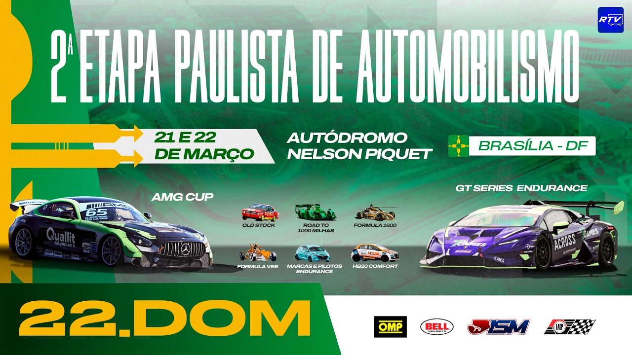 2&ordf; ETAPA do Paulista de Automobilismo 2026 - Aut&oacute;dromo BRB Nelson Piquet, Bras&iacute;lia/DF (DOM - 22/03)
