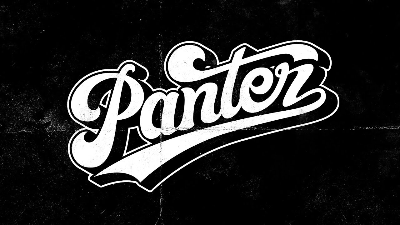 PANTER Vintage Logo Script Design Process With Pen Tool & PSD Logo Mockups
