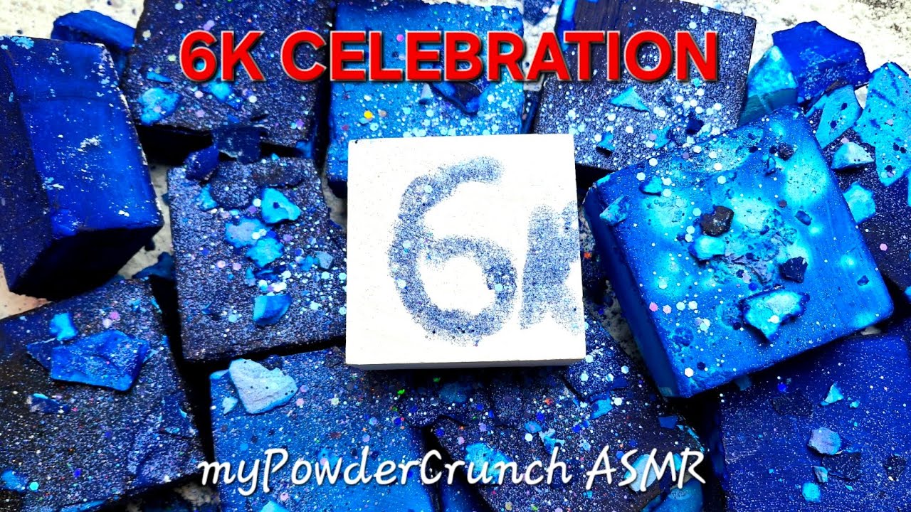 🎉 6K CELEBRATION 🎉 Deep Dyed Gym Chalk Blocks • Soft & Crispy • ASMR • Oddly Satisfying • Powderplay