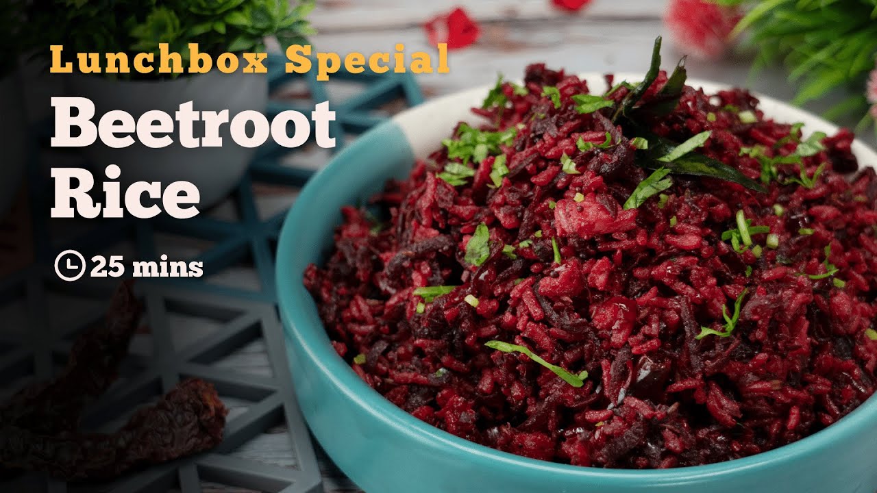 How to make Beetroot Rice | Healthy & Tasty Beetroot Rice | | Lunchbox Recipes | Cookd
