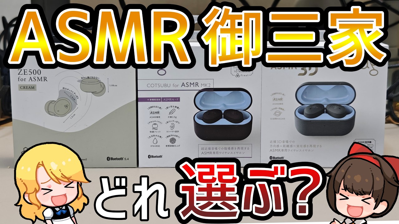 ASMRに最適なイヤホンは？COTSUBU for ASMR MK2/3Dとfinal ZE500 for ASMRを比較レビュー【寝ホン】