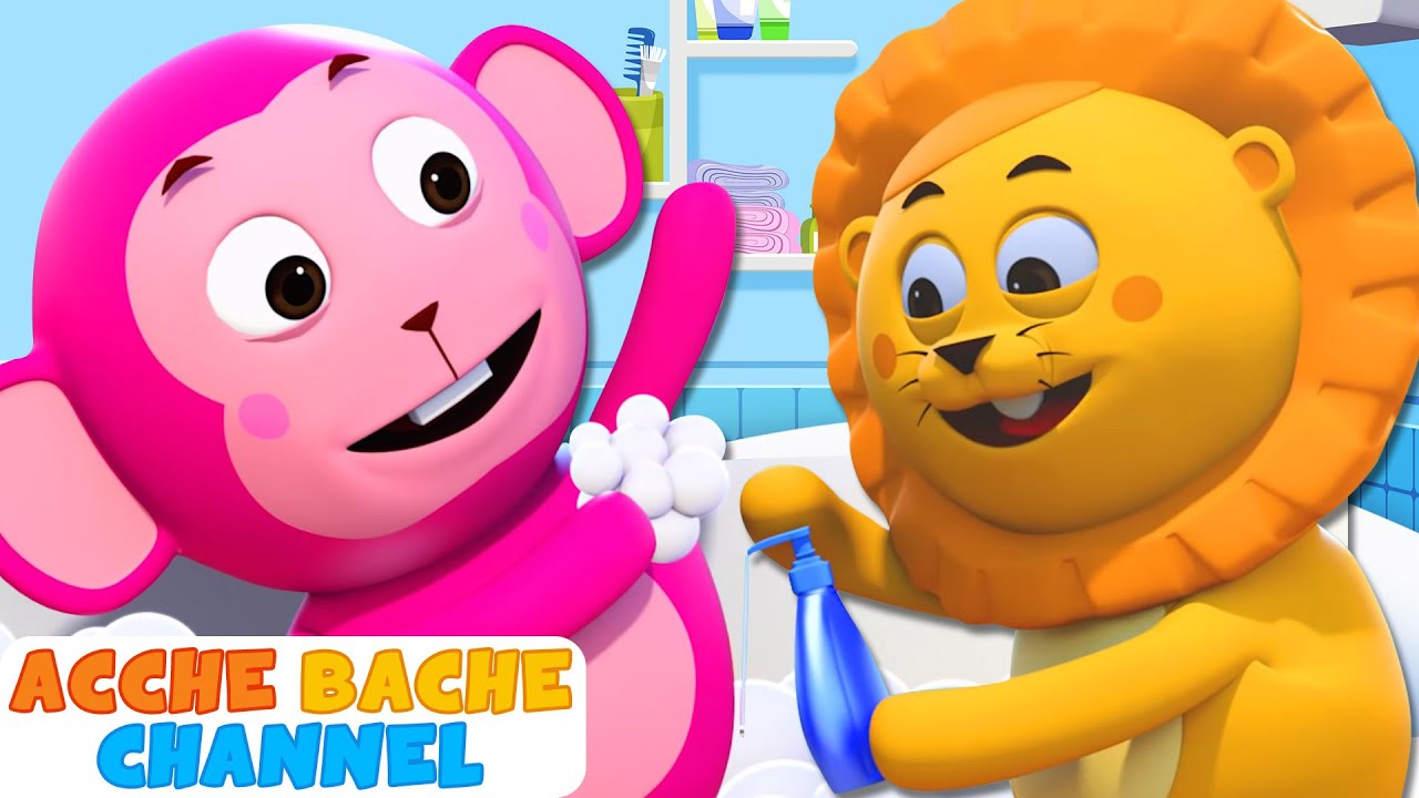 Hindi Nursery Rhymes | Morning Routine for Kids with Bath Song by Acche Bache Channel
