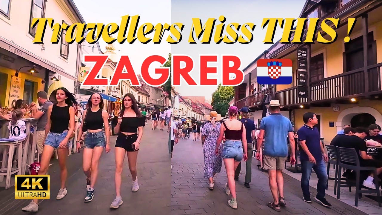 Zagreb Croatia Summer Walking Tour 🇭🇷 [4K] | The City That Surprised Me With Its Energy 😮✨