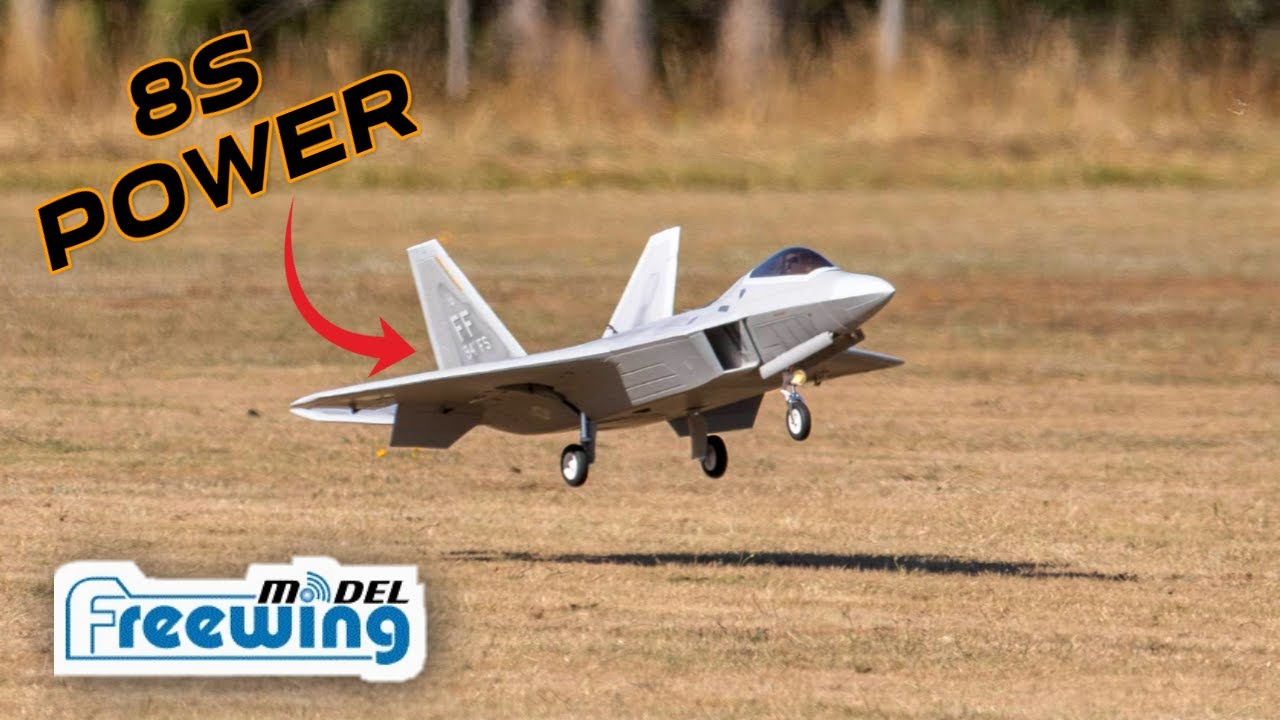 My BEST 90mm JET! Maiden Flight: Freewing F-22 Raptor 8S + 2 Bonus Flights with Speed Test