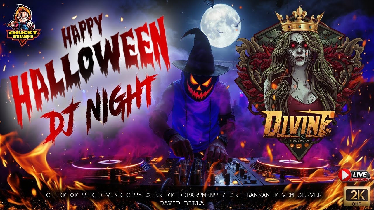 🛑Halloween DJ Night...👻🤡👮‍♂️🚓🚨 Divine Roleplay | Day 242 (18+ Live)