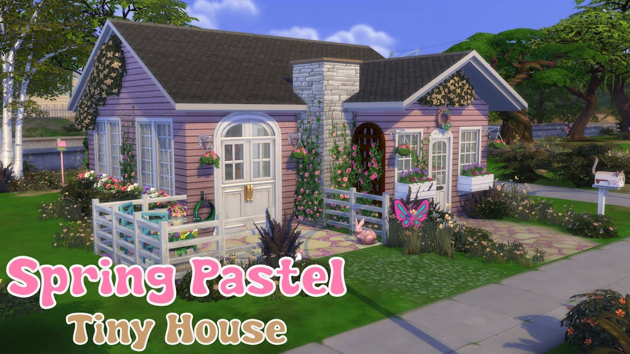 Pink Pastel Tiny House 🌺💗​​​​ | The Sims 4 Speed Build