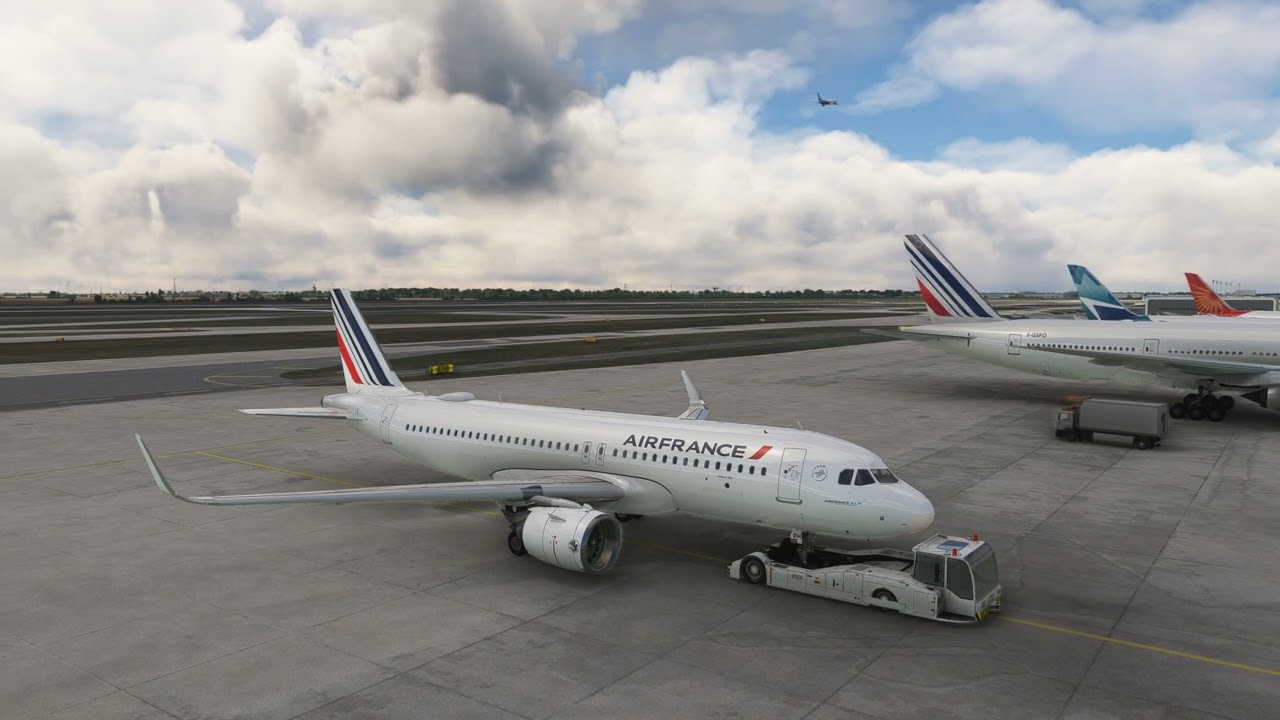 Vol AIRFRANCE avec météo réelle et trafic entre Paris Charles de Gaulle et Split LFPG LDSP A320 2K