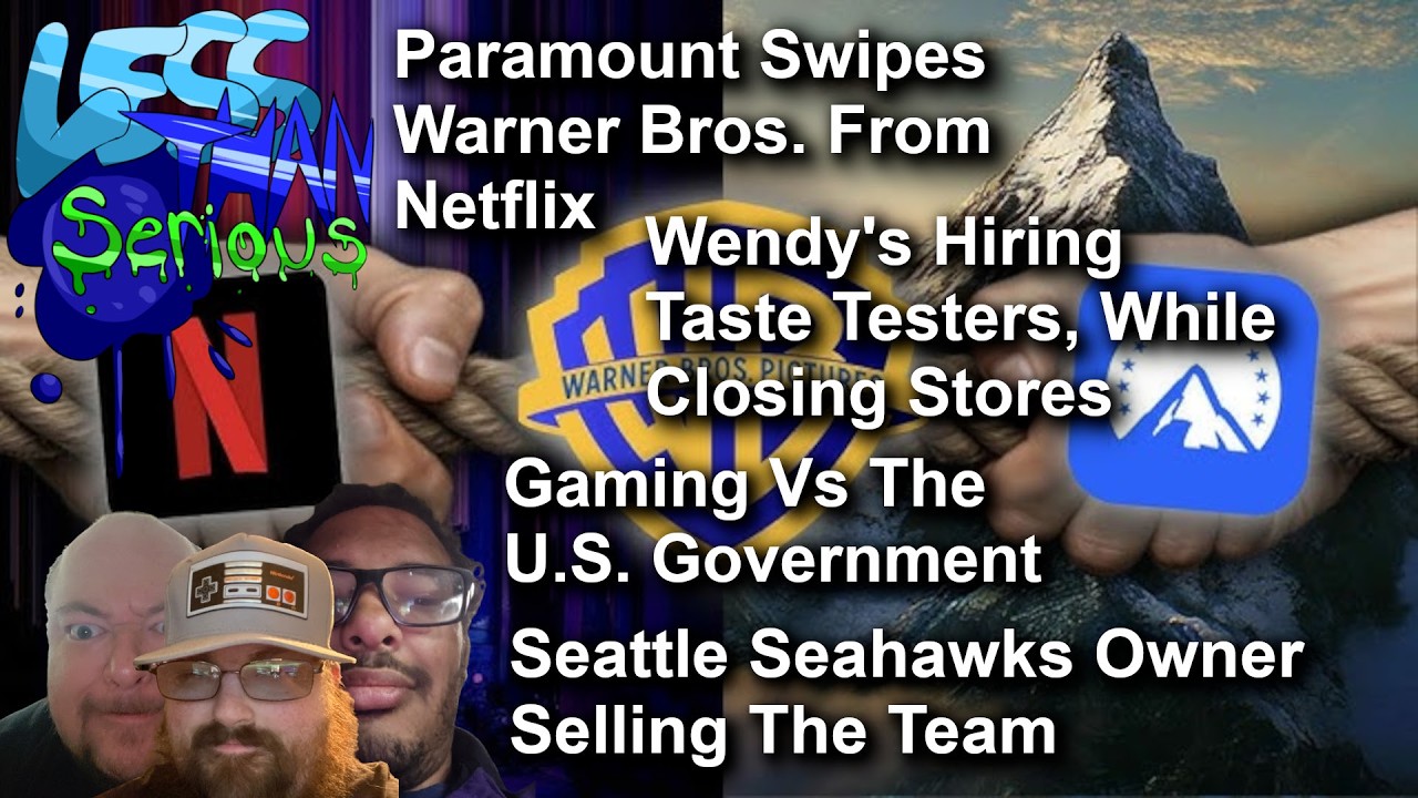 LTS 120 Gaming Vs US Government Paramount Lands WB Deal Seattle Seahwaks For Sale