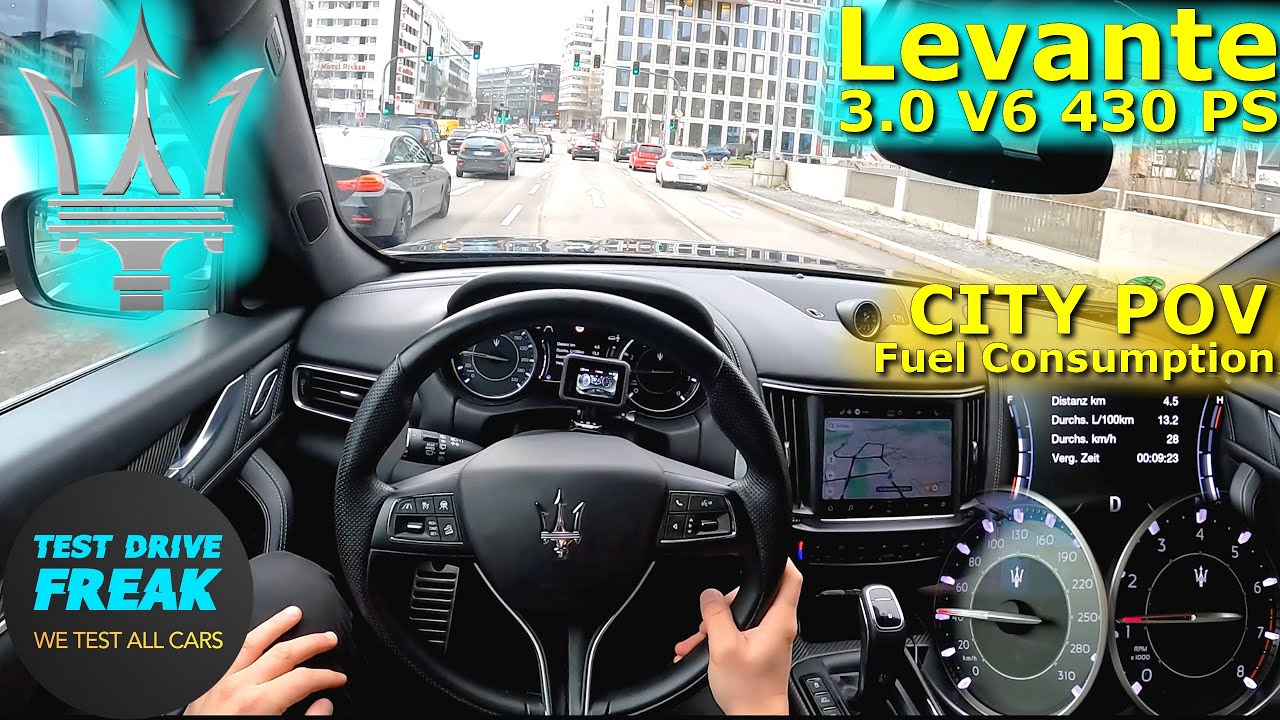 2022 Maserati Levante Modena S 3.0 V6 430 PS CITY POV DRIVE with Fuel Consumption