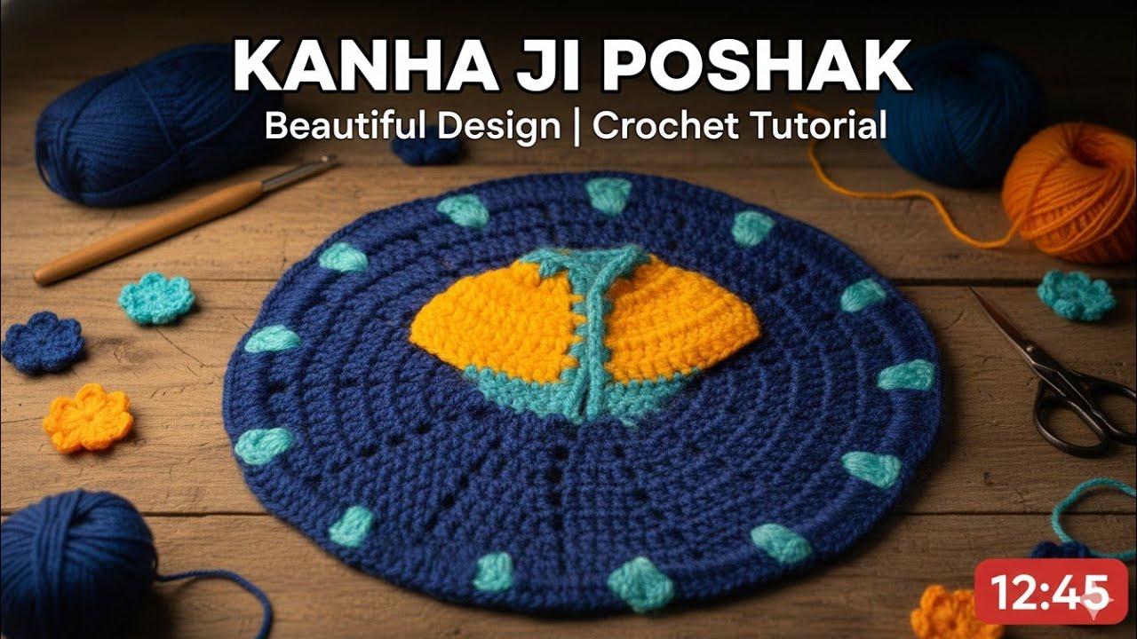 6,7 Number Laddu Gopal woolen dress//Laddu Gopal crochet dress tutorial @MuskanikiDressDairy 
