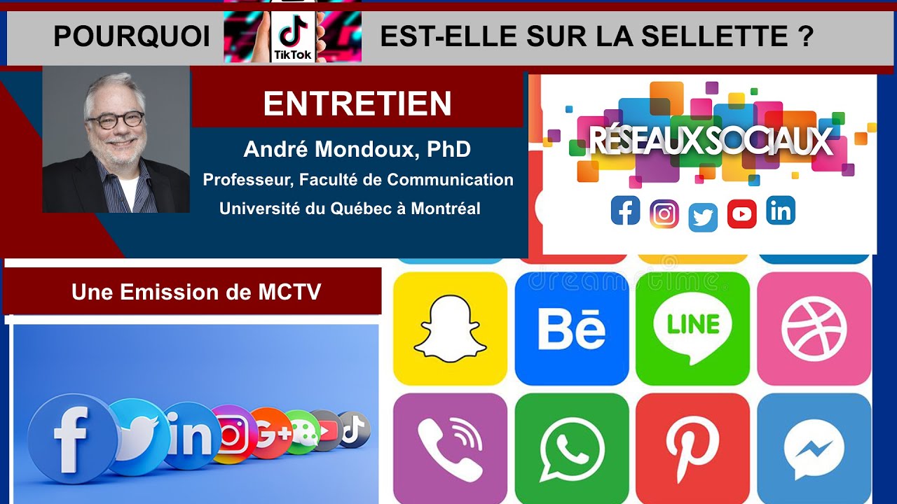 POURQUOI TIK TOK EST-ELLE SUR LA SELLETTE -  ENTRETIEN AVEC LE PROFESSEUR ANDRE MONDOUX (PhD)