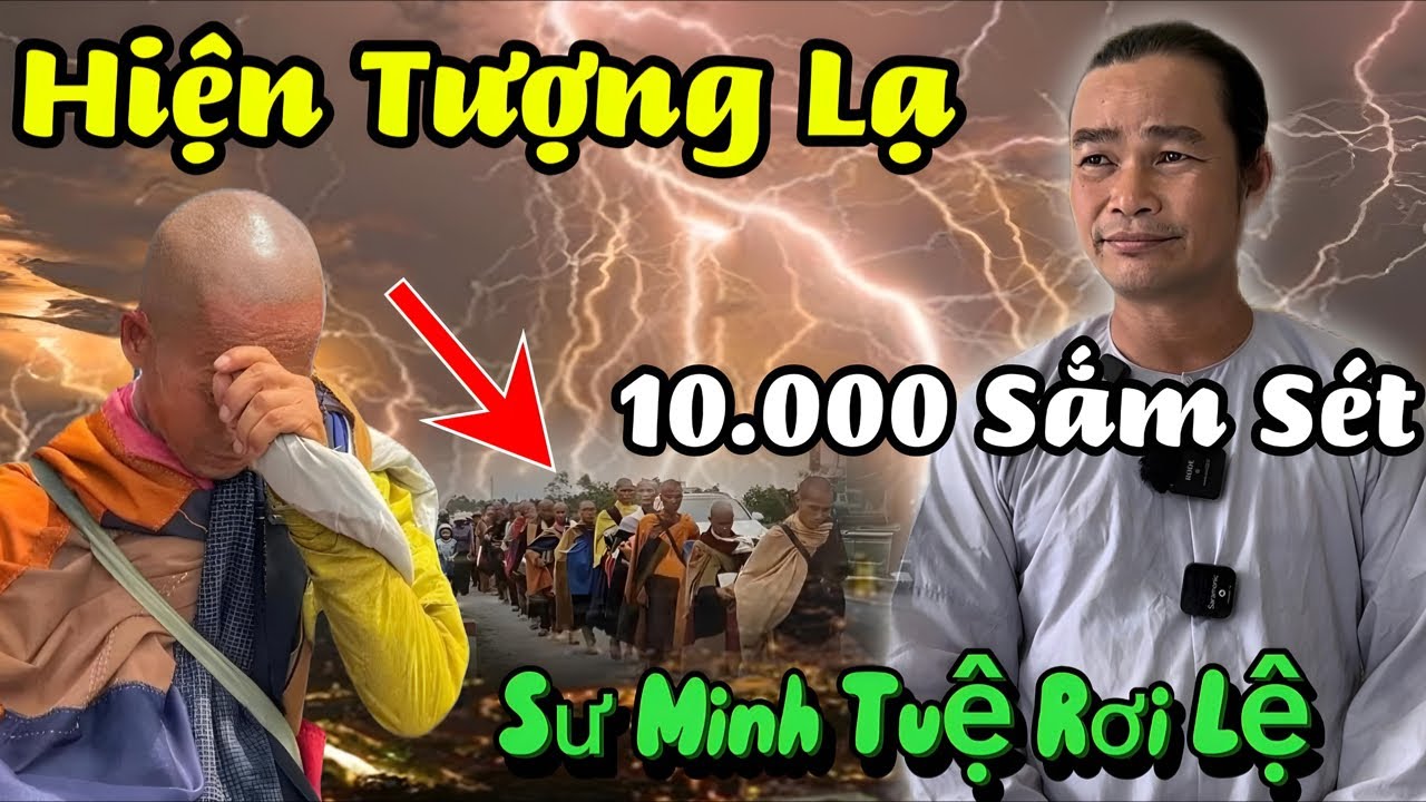 Hiện Tượng Lạ🔥🔥Sấm Sét Liên Hoàn Khi Sư Minh Tuệ Dừng Đi Bộ