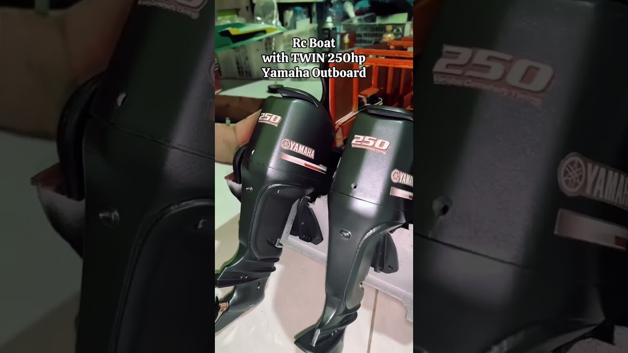 Rc Boat With Twin 250hp Yamaha Outboard #rcboat #remotecontrol #speedboat #boat #diyproject
