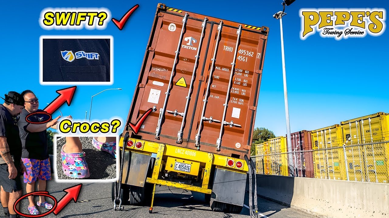Shifted Load of TOILETS Almost Flips Container!