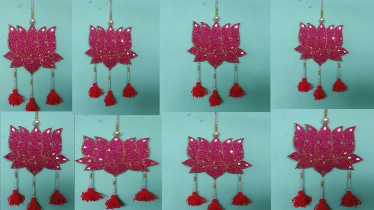 Lotus Wall Hanging DIY for Diwali Decor / Diwali Decor Craft Ideas / Diwali  Special Craft