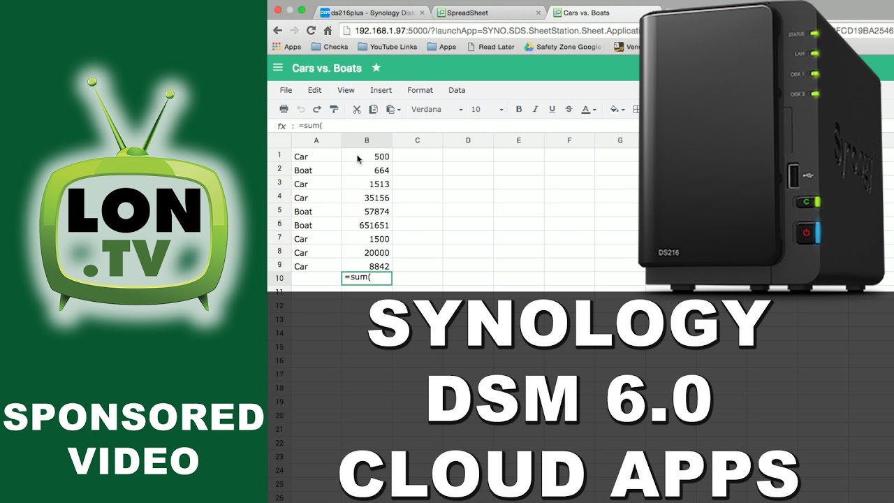 Synology DSM 6.0 : Spreadsheet , Note Station, Mail Plus Email