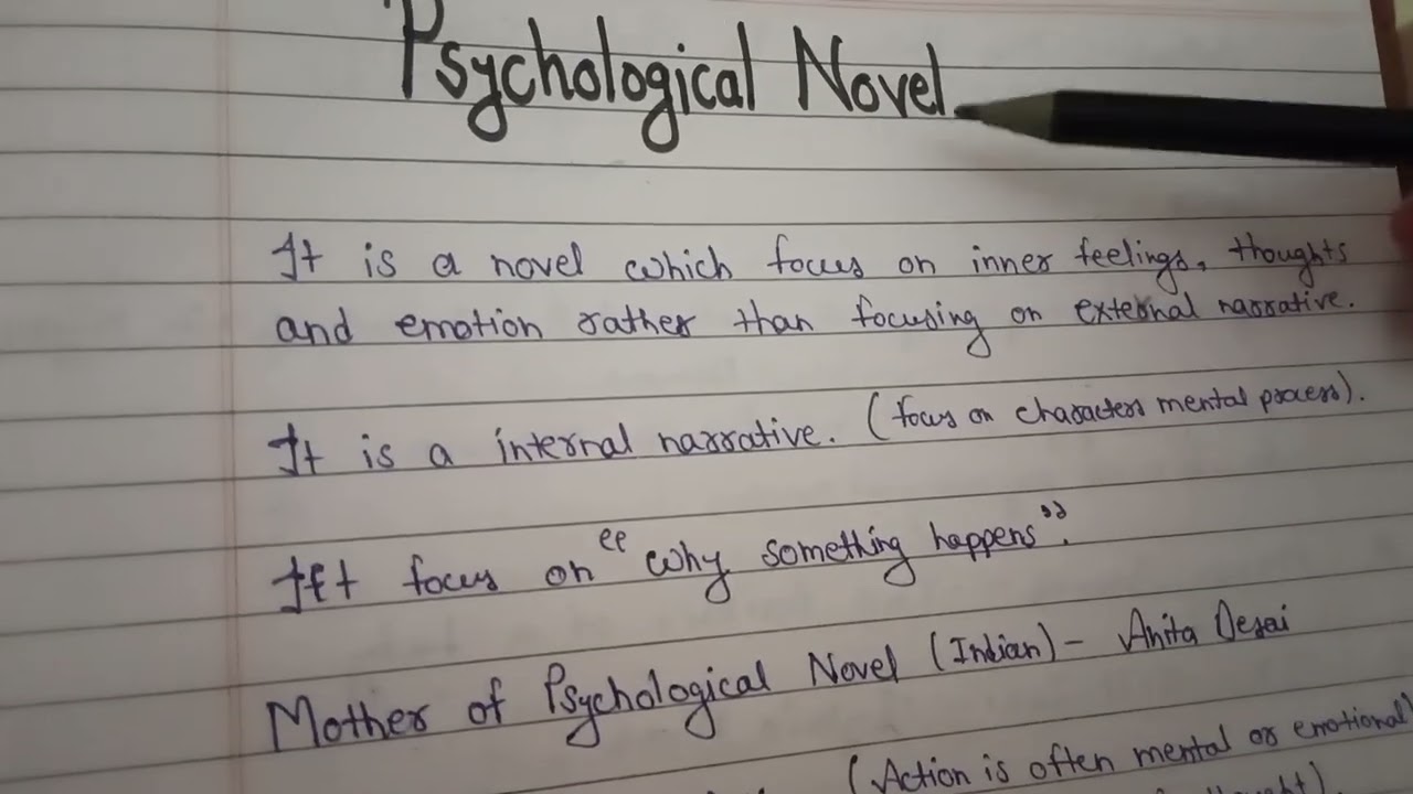 What is Psychological novel?