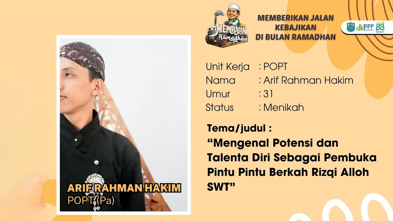 LOMBA CERAMAH MEMBAJAK (MEMBERIKAN JALAN KEBAJIKAN) DI BULAN RAMADHAN ‼️POPT Putra 2026