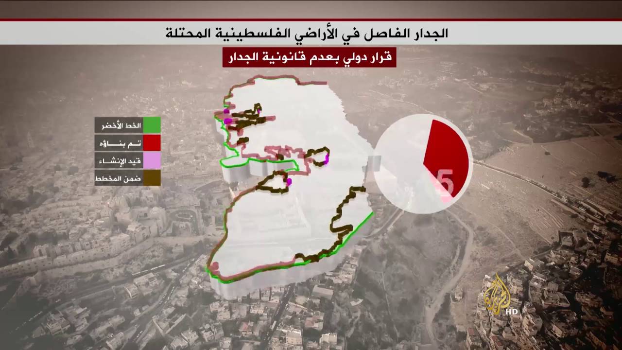 جدار الفصل العازل في الأراضي الفلسطينية المحتلة