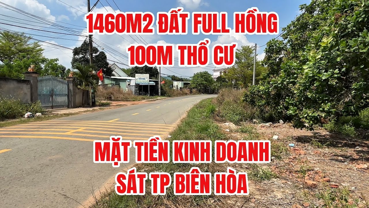 Bán 1460m2 đất vườn thổ cư mặt tiền kinh doanh sát bên TP Biên Hòa giá ngộp #đất_đồng_nai 