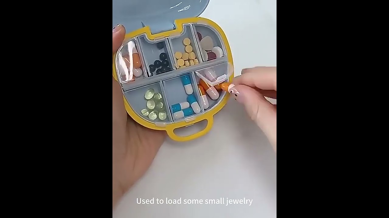 Plastic Daily Pill Organizer, Pocket 7 Day Pill Case, Portable Medicine Box, Tablet Case