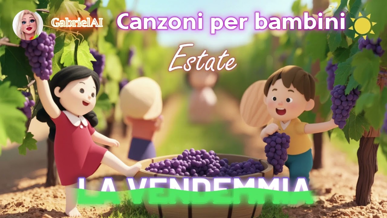 Canzoni per bambini  ESTATE- La Vendemmia (GabrielAI)