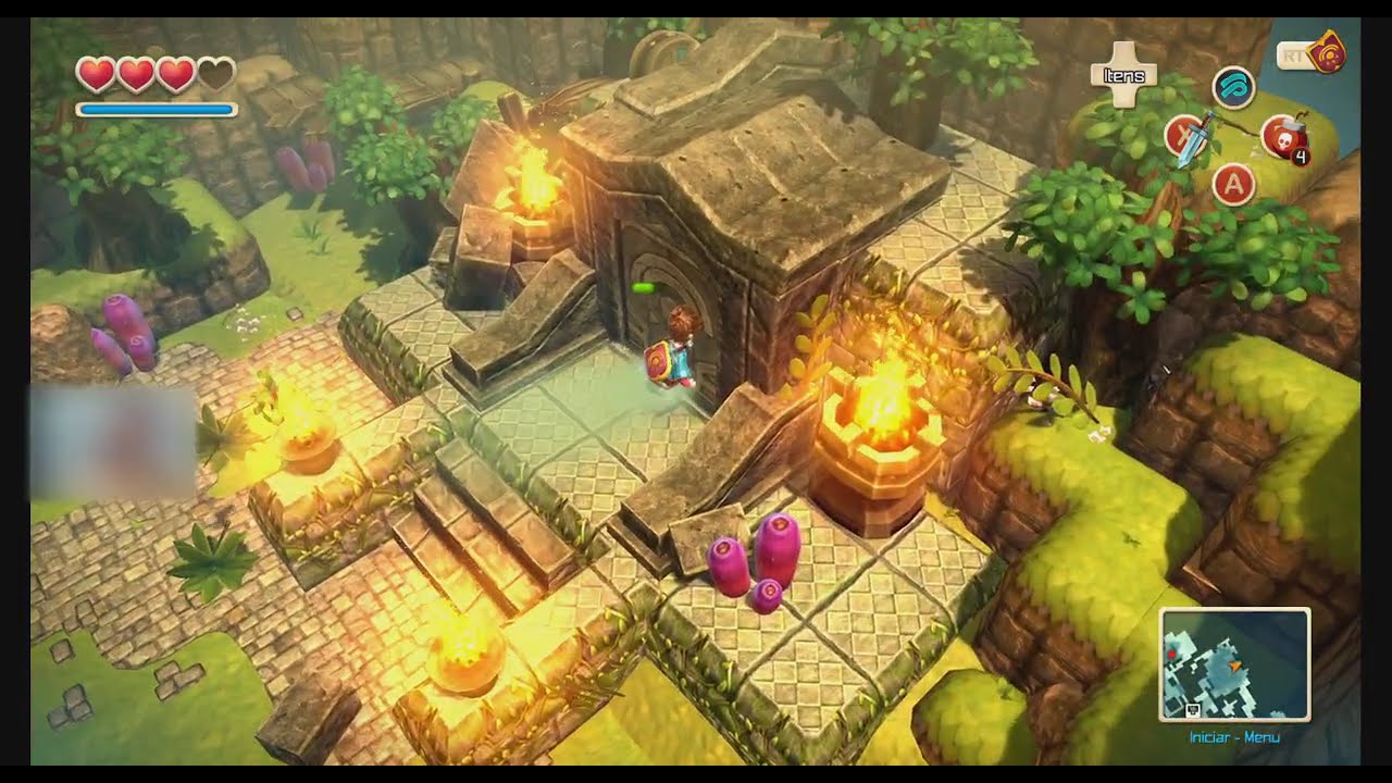 Oceanhorn: Monster of Uncharted Seas - #6 - Floresta - Coração de Pirta - templo