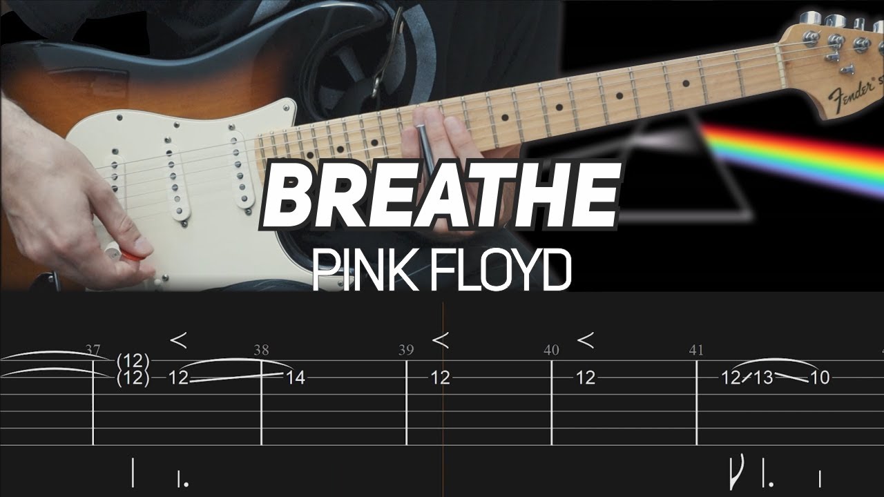 Pink Floyd - Breathe (Guitar lesson with TAB)