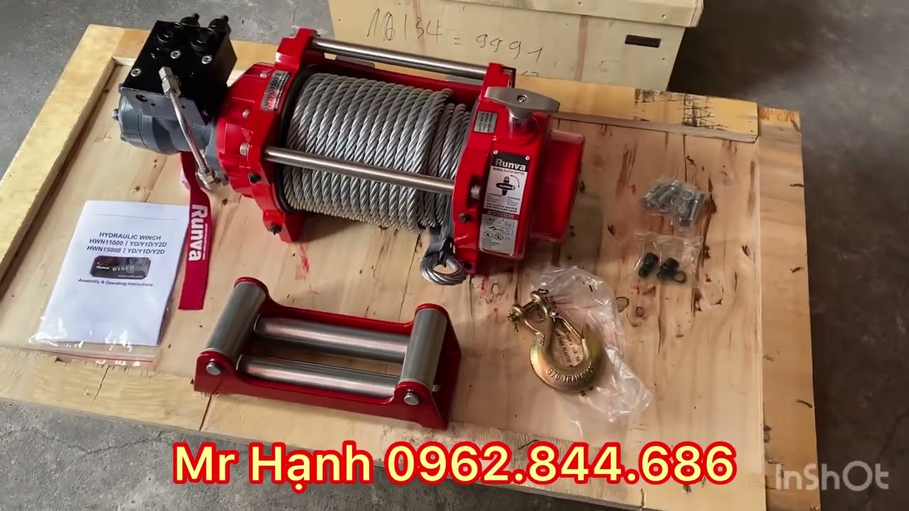 Tời thuỷ lực 6,8 tấn có hệ thống phanh || ☎️ Lh: 0962844686