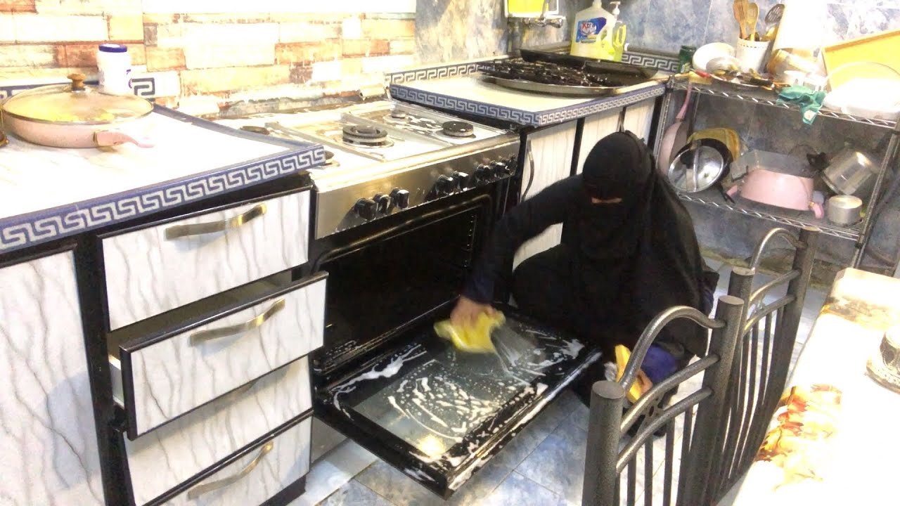 تنظيف عميق للمطبخ  طاقه وحماس وراحه نفسيه 😉
