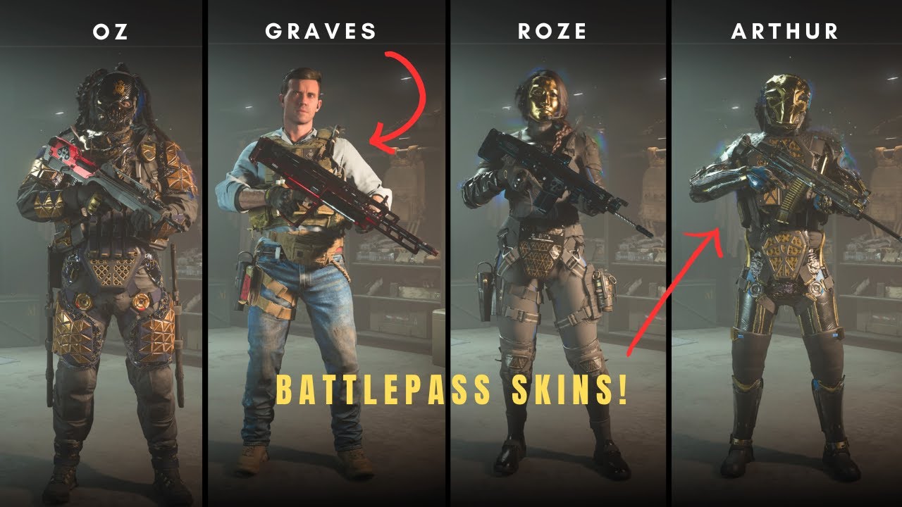 All Season 5 BlackCell Battlepass Operator Skins & Regular In MW2