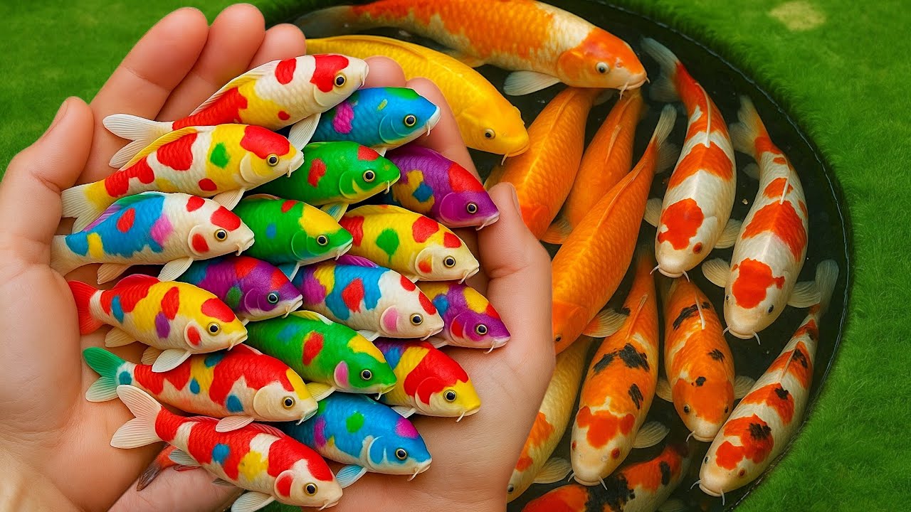 Serok ikan hias warna warni, ikan koi hias, ikan mas lucu, ikan cupang, ikan komet, kura kura lucu