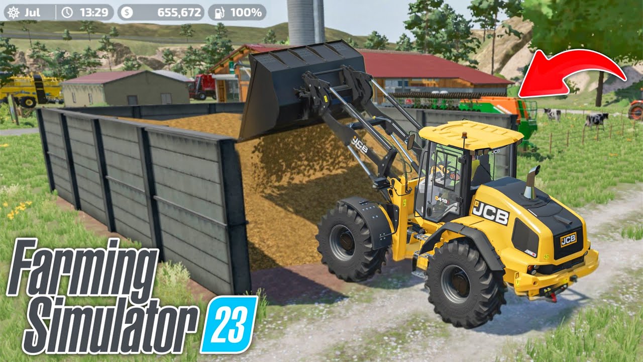 Низкорамный погрузчик JCB с функцией засыпки навоза в FS23? Farming Simulator 23
