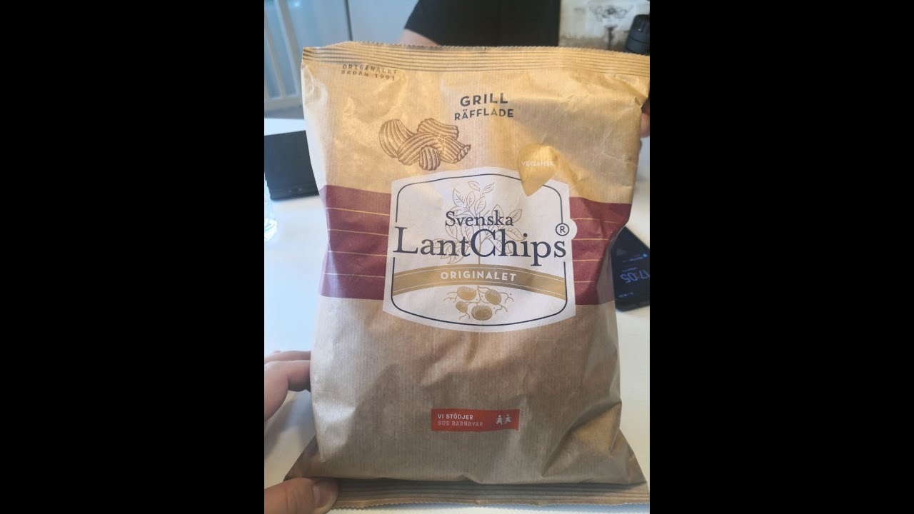 Svenska Lantchips Originalet Grill Räfflade