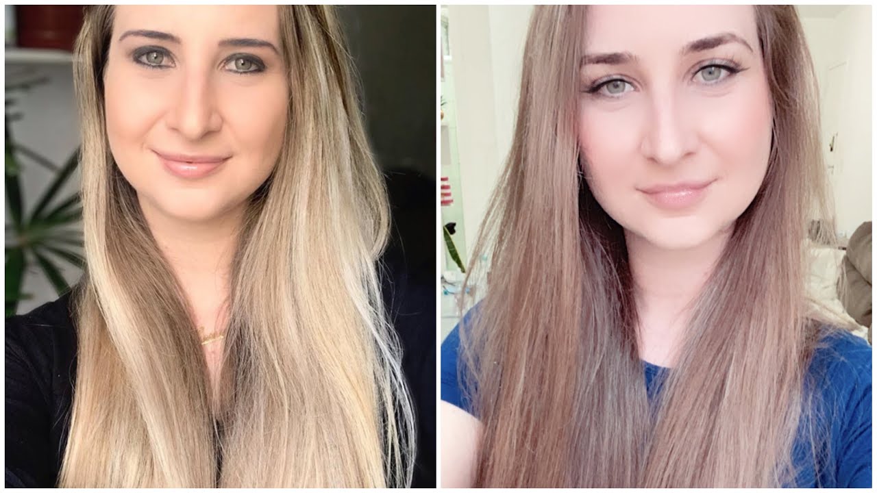 DE LOIRA A MORENA - FIQUEI MORENA - PINTEI MEU CABELO SOZINHA - *cansei de ser loira*