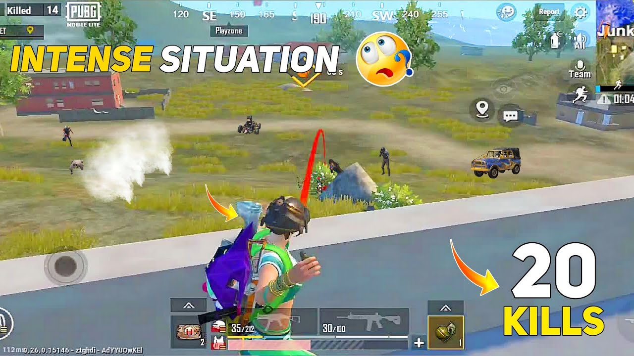 20 KILLS 🔥 PUBG LITE FULL RUSH INTENSE SITUATION HARD GAMEPLAY | 1v4 GAMEPLAY - PUBG LITE BGMI LITE